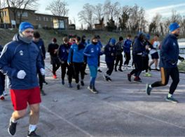 Start zum Laufcontest am Samstagmorgen