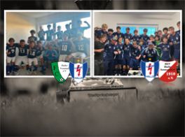 Unsere D- und B-Junioren nach dem Sieg im Halbfinale