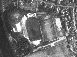 Historische Luftbildaufnahmen von 1937, 1953 und aktuell (© GeoBasis-DE / LVermGeo LSA)