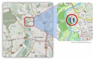 Lage der Sportstätte. Kartenmaterial von OpenStreetMap. Lage der Sportstätte. Kartenmaterial von OpenStreetMap.